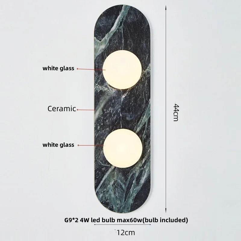 IWHD Outdoor Waterproof LED Wall Light Fixture Nordic Modern Foyer Corridor Vanity Wabi Sabi Rectangle Marble Stone Bedside lamp Brielle & Oak