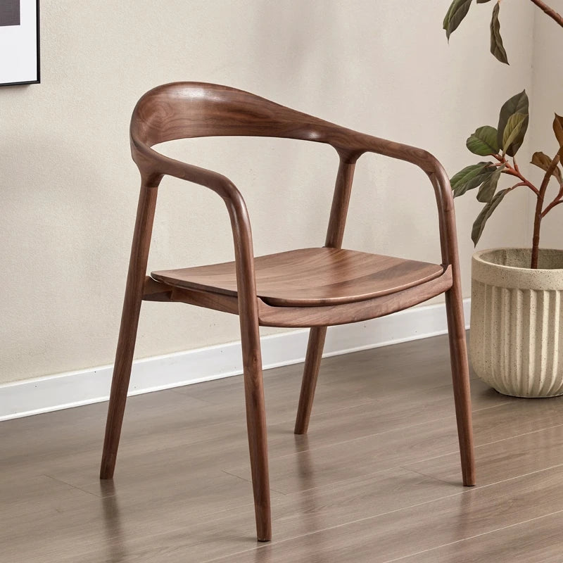 Wood Modern Dining Chairs Nordic Outdoor Luxury Home Dining Chairs Modern Arm Nordic Chaises Salle Manger Outdoor Furniture Brielle & Oak
