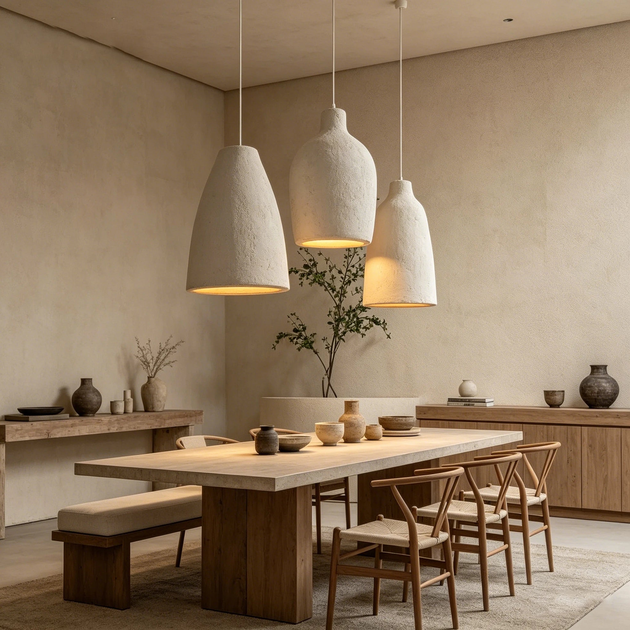 Wabi Sabi Ceiling Pendant Light Nordic LED Chandelier for Living Dining Room Bedroom New Model Designer Home Decor Hanghing Lamp