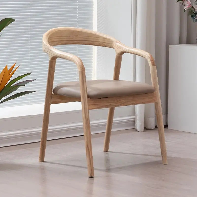 Wood Modern Dining Chairs Nordic Outdoor Luxury Home Dining Chairs Modern Arm Nordic Chaises Salle Manger Outdoor Furniture Brielle & Oak