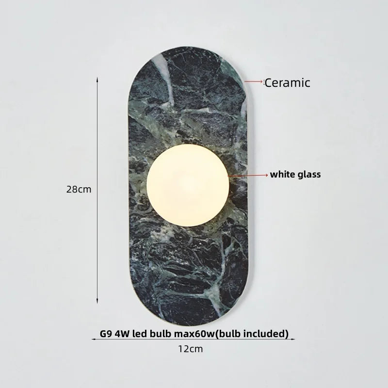 IWHD Outdoor Waterproof LED Wall Light Fixture Nordic Modern Foyer Corridor Vanity Wabi Sabi Rectangle Marble Stone Bedside lamp Brielle & Oak