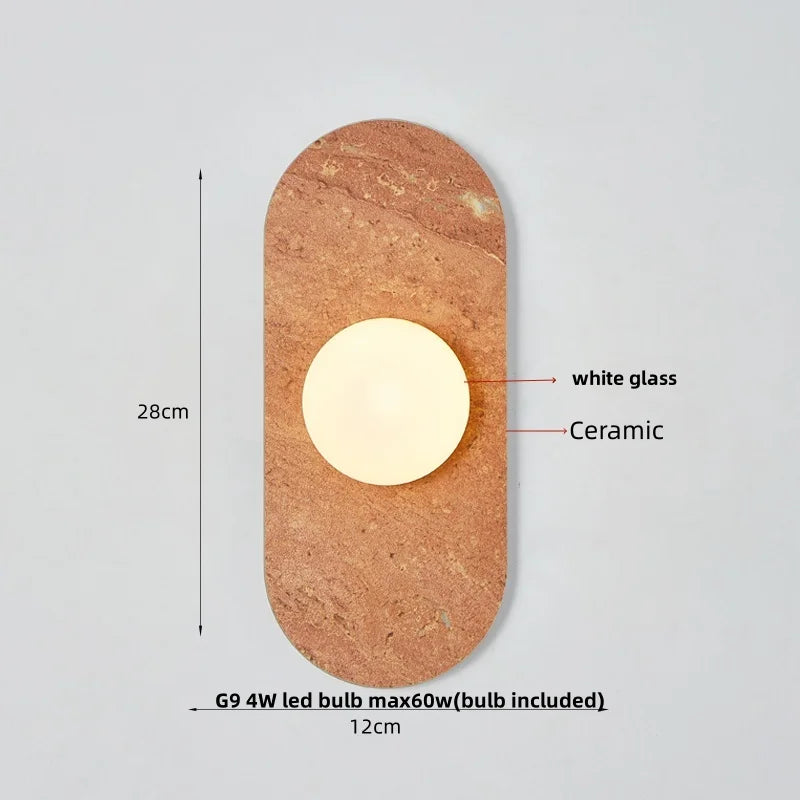 IWHD Outdoor Waterproof LED Wall Light Fixture Nordic Modern Foyer Corridor Vanity Wabi Sabi Rectangle Marble Stone Bedside lamp Brielle & Oak