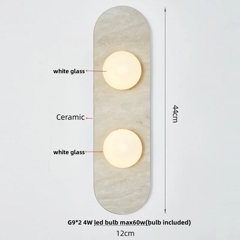 IWHD Outdoor Waterproof LED Wall Light Fixture Nordic Modern Foyer Corridor Vanity Wabi Sabi Rectangle Marble Stone Bedside lamp Brielle & Oak