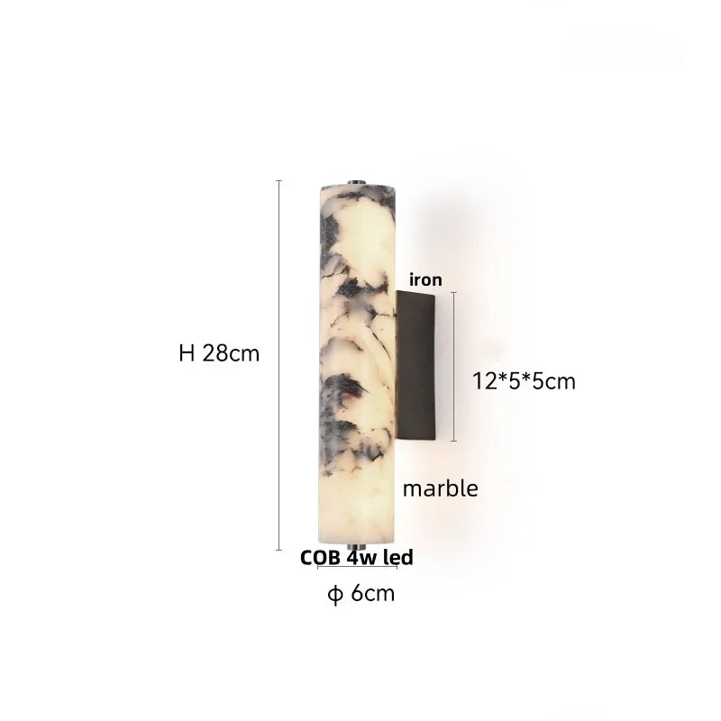 IWHD Outdoor Waterproof LED Wall Light Fixture Nordic Modern Foyer Corridor Vanity Wabi Sabi Rectangle Marble Stone Bedside lamp Brielle & Oak