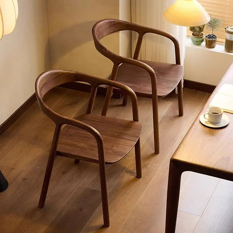 Wood Modern Dining Chairs Nordic Outdoor Luxury Home Dining Chairs Modern Arm Nordic Chaises Salle Manger Outdoor Furniture Brielle & Oak