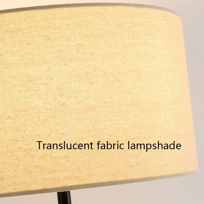 Modern Nordic LED Floor Lamp with Fabric Shade | 3 Color Dimmable Standing Light for Living Room & Bedroom