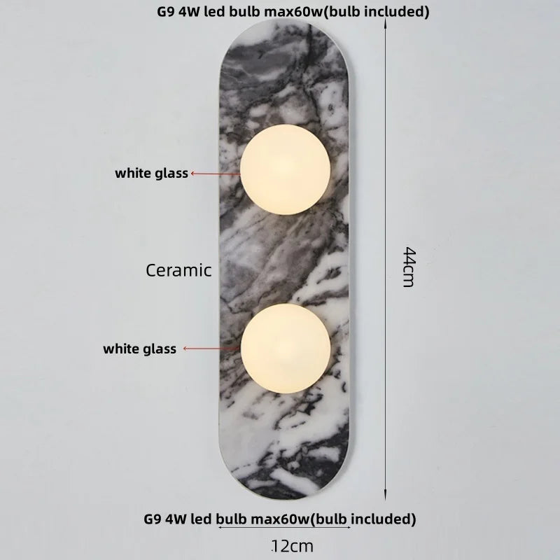 IWHD Outdoor Waterproof LED Wall Light Fixture Nordic Modern Foyer Corridor Vanity Wabi Sabi Rectangle Marble Stone Bedside lamp Brielle & Oak