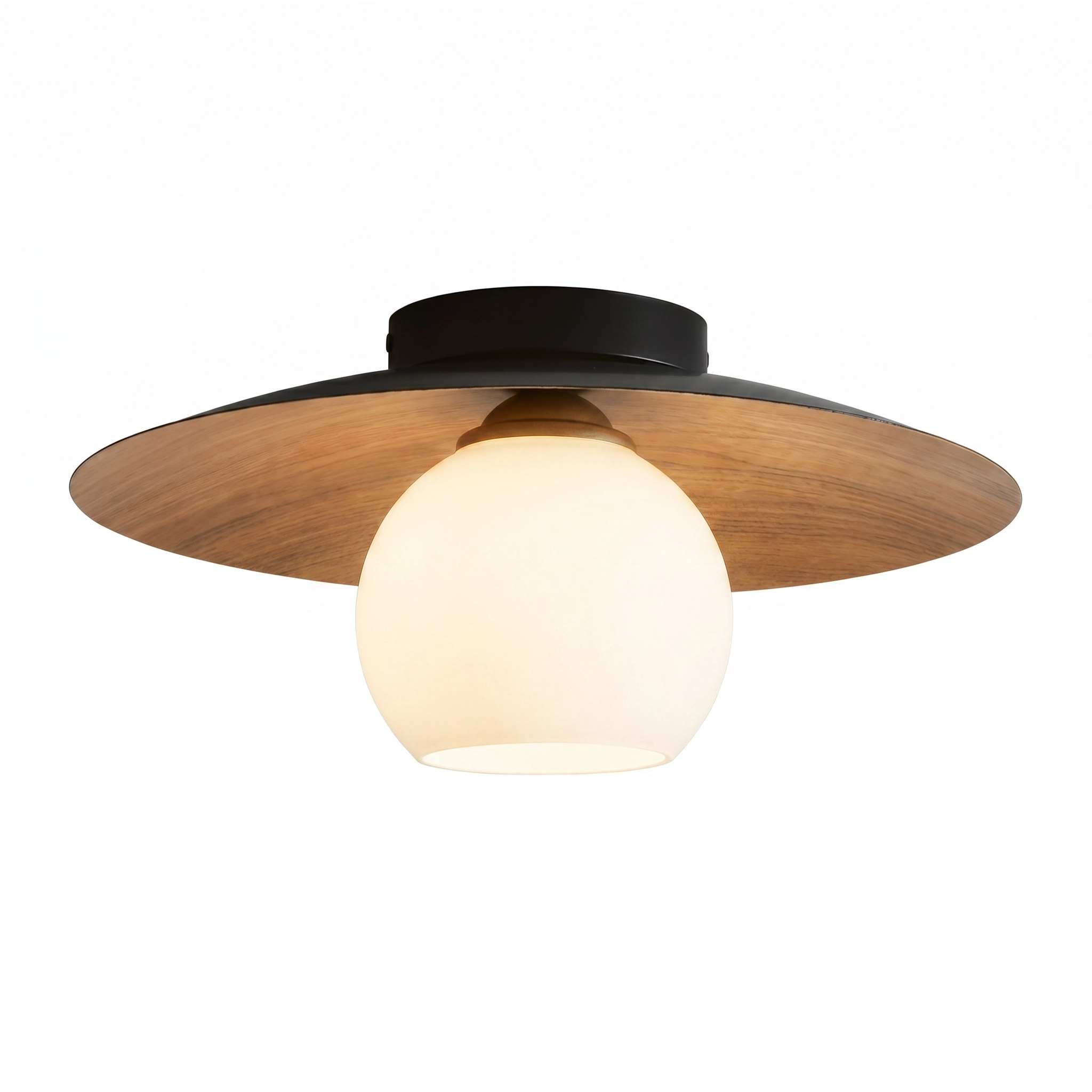 Wood Grain LED Ceiling Light for Bedroom & Living Room